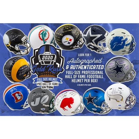 2020 Gold Rush Autographed Full Size Helmet (PYT/PLAYER) Pro Hall of Fame Edition Box Break 1A (READ)